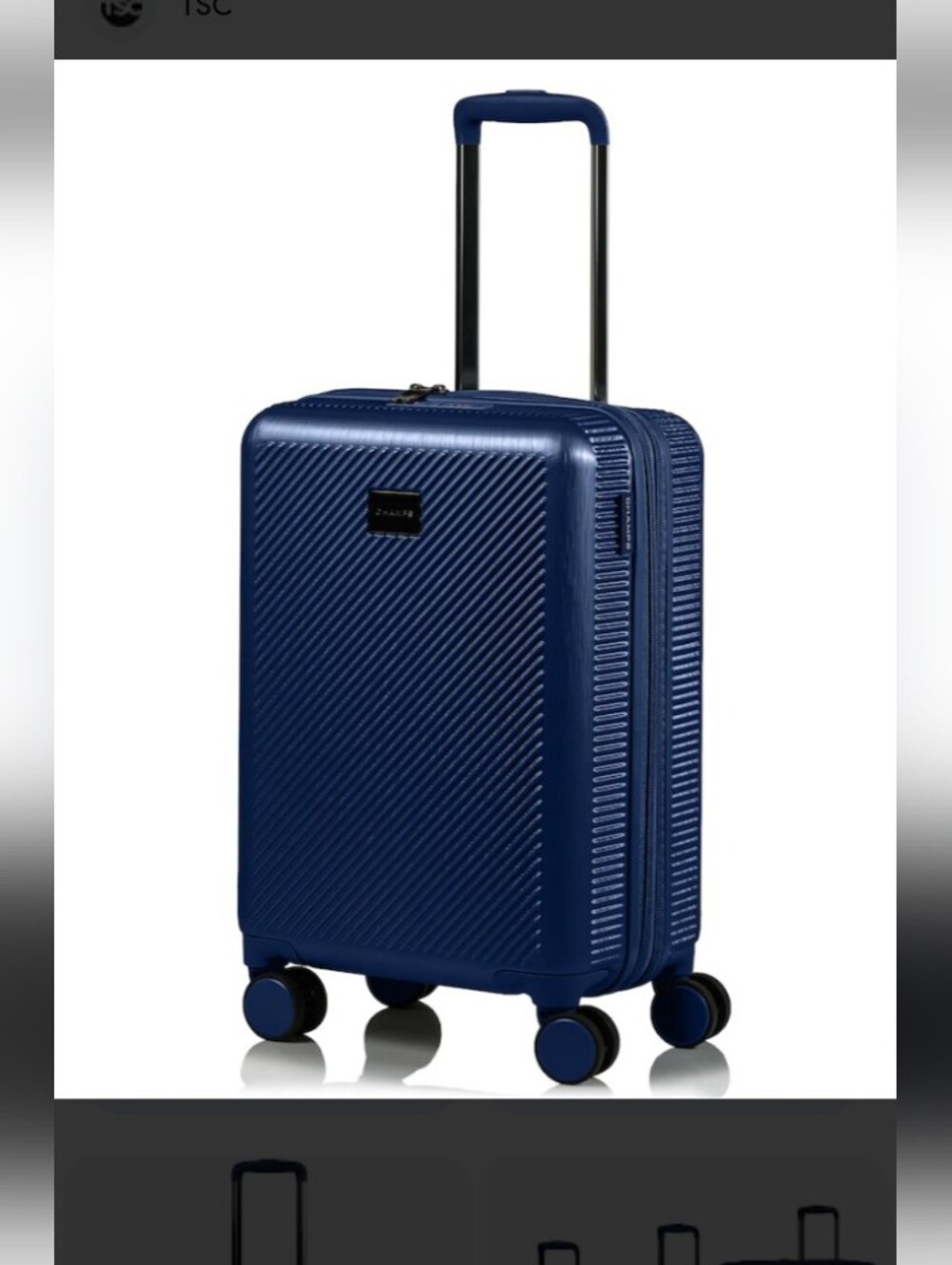 NWT CHAMPS Carry-On Hardshell Suitcase - Blue ICONIC II 20 in. Navy Hardside